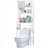 Over The Toilet Storage Rack, 3 Tier Freestanding Bathroom Organizer Shelf, Anti-Rust Metal Space Saving Laundry & Toilet Storage Rack, White