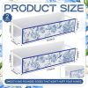 2 Pack Floral and Bird Magnetic Spice Rack for Refrigerator Metal Magnet Basket Shelf for Fridge Seasoning Storage Organizers Home Decor Kitchen Acces