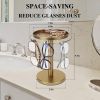 360° Rotating Sunglass Organizer Storage, Stainless Steel Glasses Holder Stand, Glasses Organizer with Tray for Desk, Dresser, Tabletop