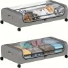2 Pack Under Bed Storage Containers with Wheels Metal Frame Clothes Blanket Book Toy Organizer Box Rolling Space Saver Bins for Bedroom Closet Dorm