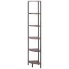 6 Tier Corner Shelf with LED Light, 68" Tall Corner Bookshelf with Storage Shelves for Collectibles