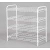 (2 Pack)4-Tier Steel Wire Shoe Organizer, Holds up to 12 Pairs, Arctic White