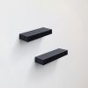 2-Piece Floating Wall Shelves, 14.96" Wood Wall Mounted Shelf Set for Bedroom, Bathroom, Living Room, Kitchen, Hanging Storage Shelves for Books