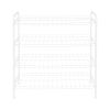 (2 Pack)4-Tier Steel Wire Shoe Organizer, Holds up to 12 Pairs, Arctic White