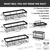 Adhesive Shower Caddy Organizer Shelves Rack - 5 Pack Corner Bathroom Storage Organization, Home Kitchen Decor Inside RV Accessories