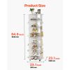 7 Tier Rotating Shoe Rack Tower with Adjustable Shelves, Movable 360° Spinning Carousel Display with Wheels, Lazy Susan Organizer Closet for Bedroom