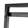 4 Tier Iron Bookshelf, Freestanding Metal Bookcase Storage Shelf for Books and Decor, 23.62 x 13.78 x 57.87 in, Black