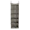(2 Pack)Charleston10-Compartment Hanging Closet Organizer, Fabric, 16"W x 12"D x 48"H