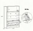 Rustic Brown Shoe Cabinet with 2 Flip Drawers Narrow Shoe Storage Organizer for Entryway Home Decor And Furniture