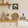 Graveyard Spooky Halloween Framed Metal Print Bathroom, Kitchen, Office, Home Decor Wall Art Ready to Hang, Square, 8X8