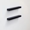 2-Piece Floating Wall Shelves w/LED Light, 18.11" Wood Wall Mounted Shelves for Bedroom, Bathroom, Living Room, Kitchen, Storage Shelf for Books