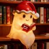 Christmas Ghost Reading Book Lamp, Cute Ghost Figurine Statue, Christmas Decoration for Gift Props Tabletop Bookshelf Home Decor