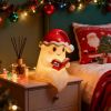 Christmas Ghost Reading Book Lamp, Cute Ghost Figurine Statue, Christmas Decoration for Gift Props Tabletop Bookshelf Home Decor