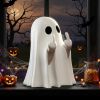 Halloween Ghost Figurine, Spooky Resin Ghost Statue, Cute Ghost Halloween Decoration for Home and Office Desktop Decor Display Ornaments