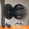 Round Wall Mount Medicine Cabinet Mirror
