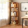 5 Tier Rotating Bookshelf, 360° Display Round Spinning Bookshelf, Space-Saving, Small Space Rotating Bookshelf Tower for Bedroom, Living Room, Home