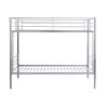 Bunk Bed Twin Over Twin Size with 2 Ladders and Full-Length Guardrail, Metal, Storage Space, No Box Spring Needed, Noise Free, Black