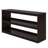 Low Study Full Loft Bed with Cabinet ; Shelves and Rolling Portable Desk ; Multiple Functions Bed